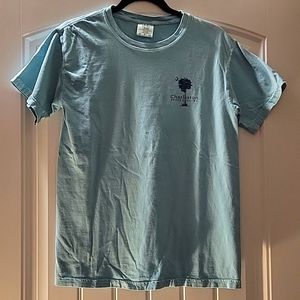 Comfort Colors Charleston Palmetto Tree Moon aqua t-shirt - size small